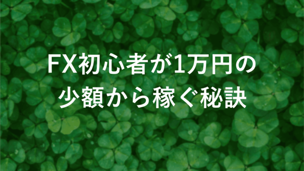 fx初心者は1万円からでも！安心の少額で確実に稼げる秘訣とは？